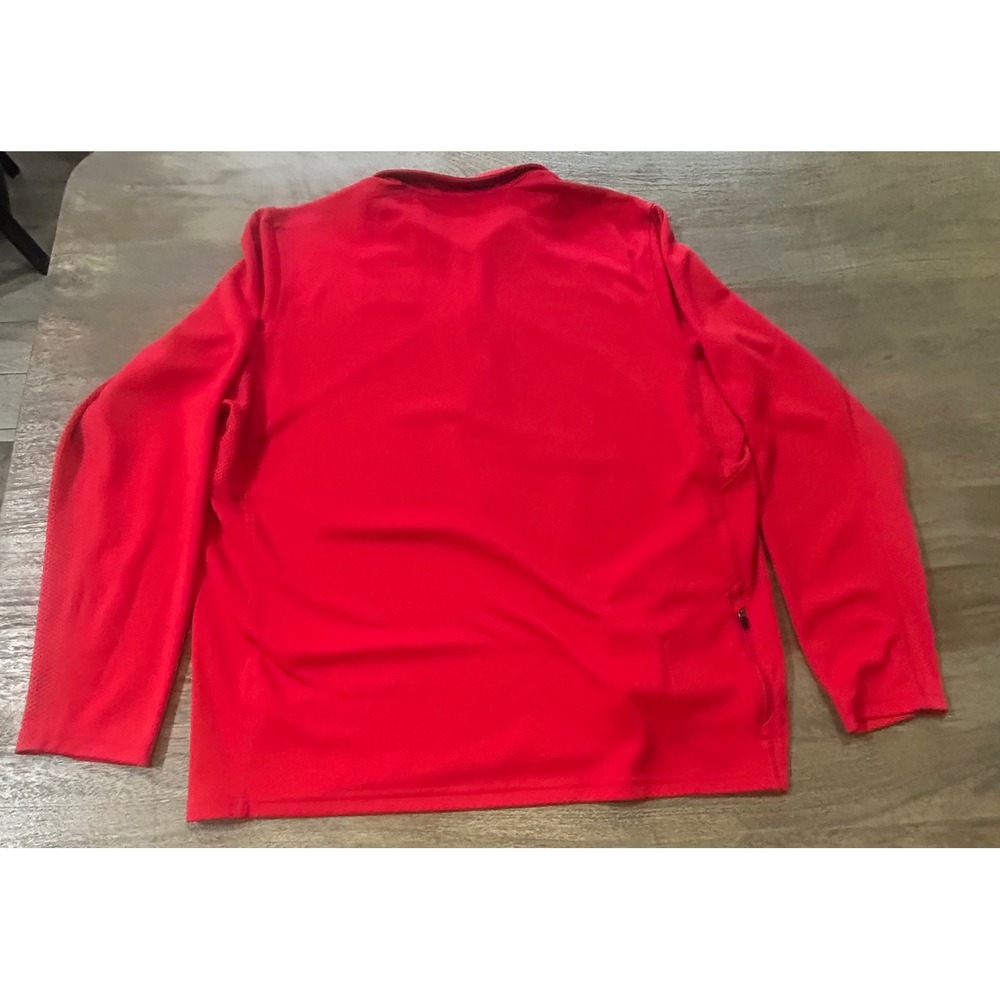 Nike Rhodes College Lynx 1/4 Zip Red Mens Dri Fit Training Jacket M53181 - Picture 6 of 8